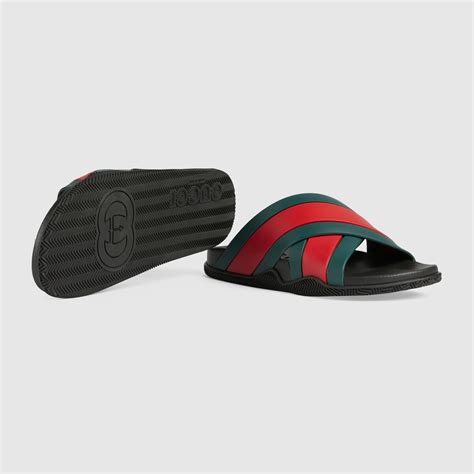 gucci rubber slide sandals replica|gucci rubber slide sandals outfit.